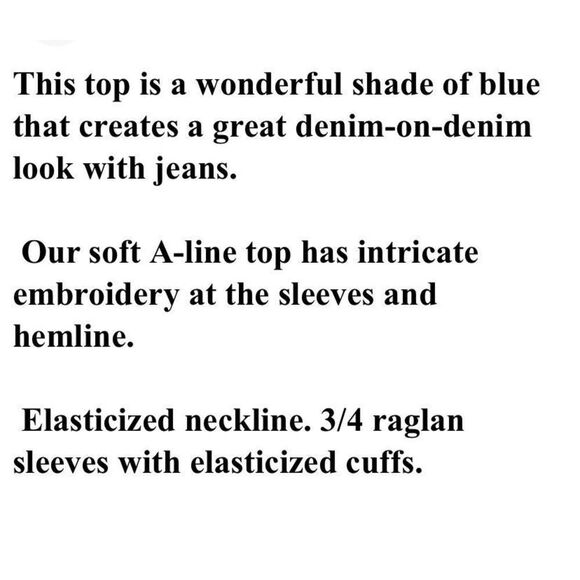 J Jill Denim Tencel Peasant Top - Picture 4 of 7